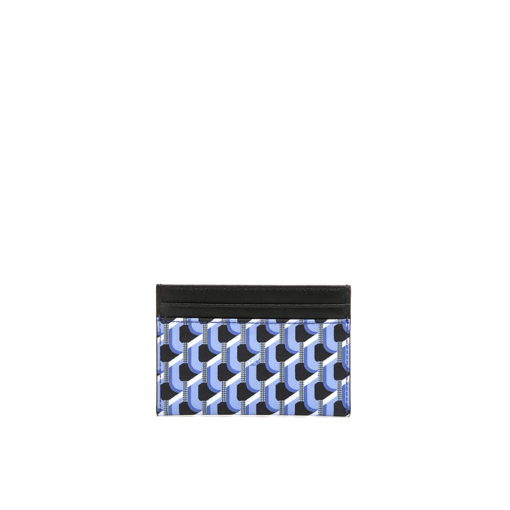MONOGRAM CARD WALLET BLUE BLACK
